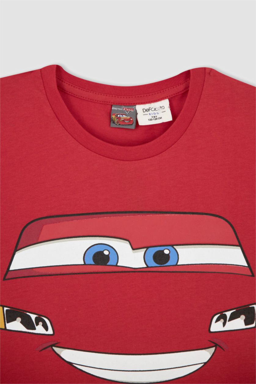 Erkek Çocuk - Genç Erkek Kırmızı Erkek Çocuk Cars 3 Kısa Kollu Pamuklu Pijama Takım