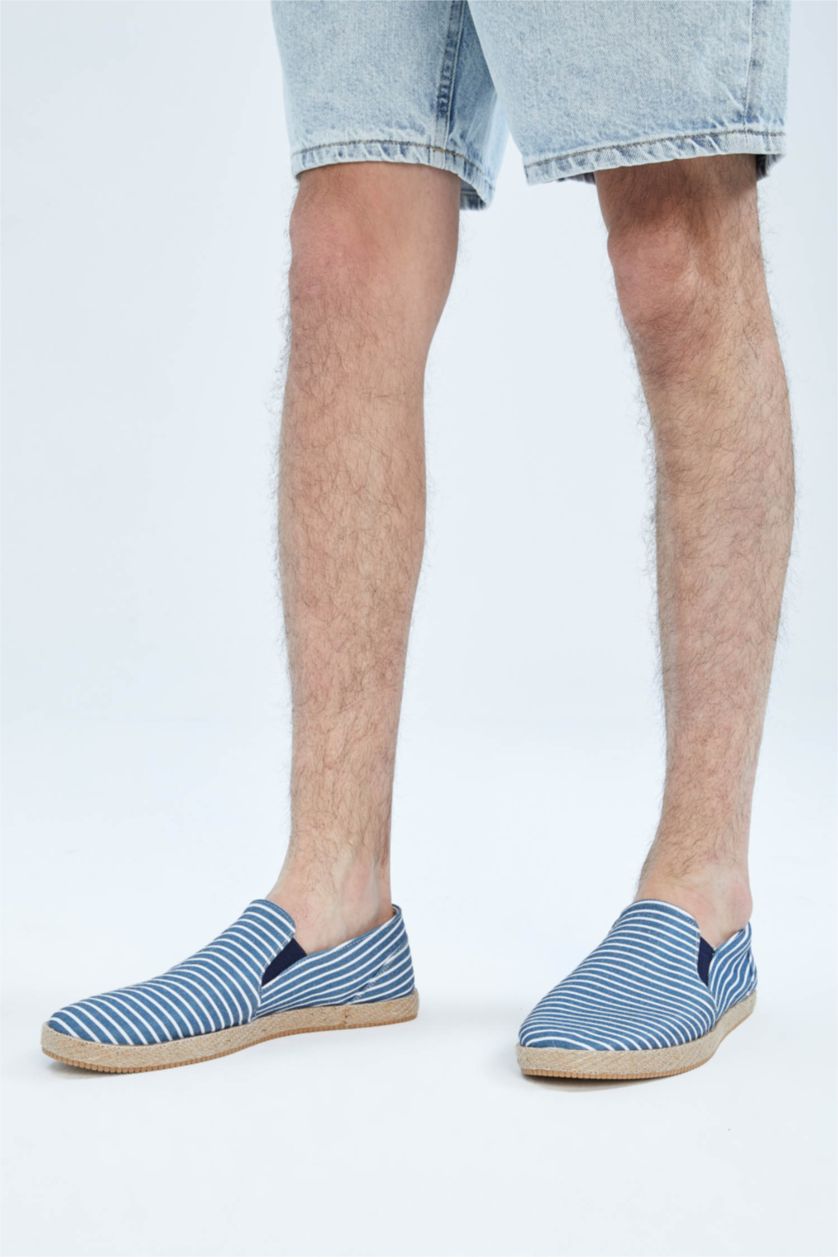 Мужчины Светло-синий Обувь эспадрильи в полоску для мужчин