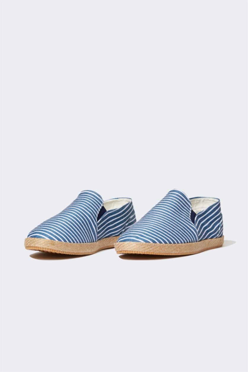 Мужчины Светло-синий Обувь эспадрильи в полоску для мужчин