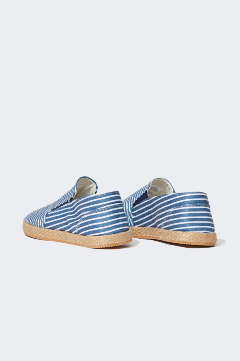 Мужчины Светло-синий Обувь эспадрильи в полоску для мужчин