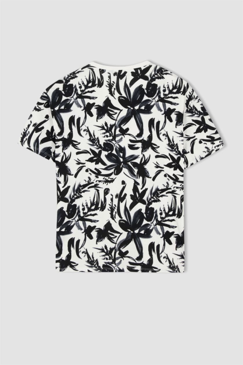 MAN Ecru Boxy Fit Short Sleeve T-Shirt