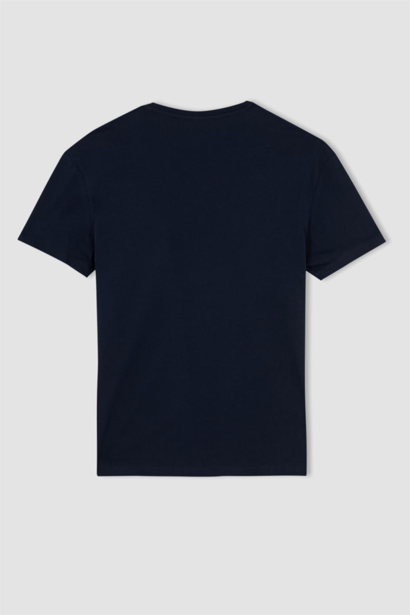 رجال كحلي Regular Fit Short Sleeve T-Shirt