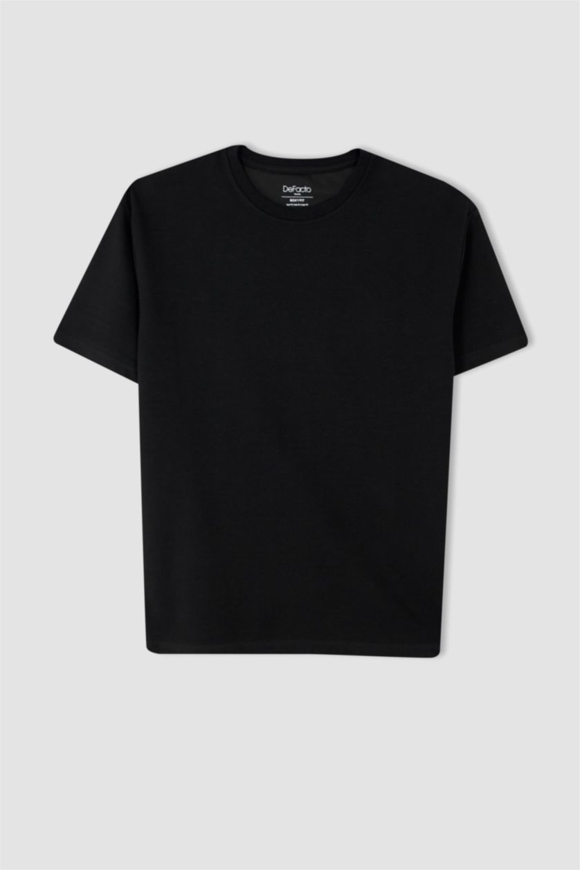 MAN Black Boxy Fit Short Sleeve T-Shirt