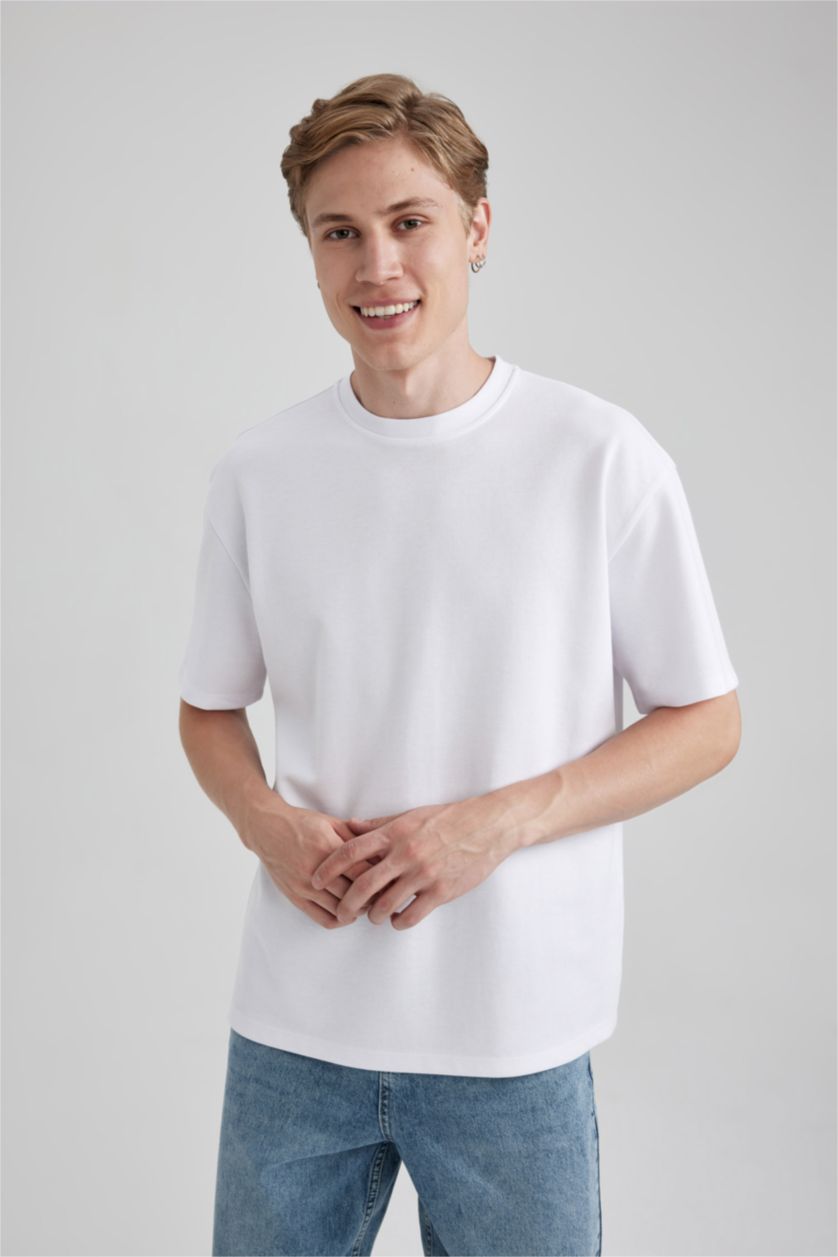 MAN White Oversize Fit Short Sleeve T-Shirt