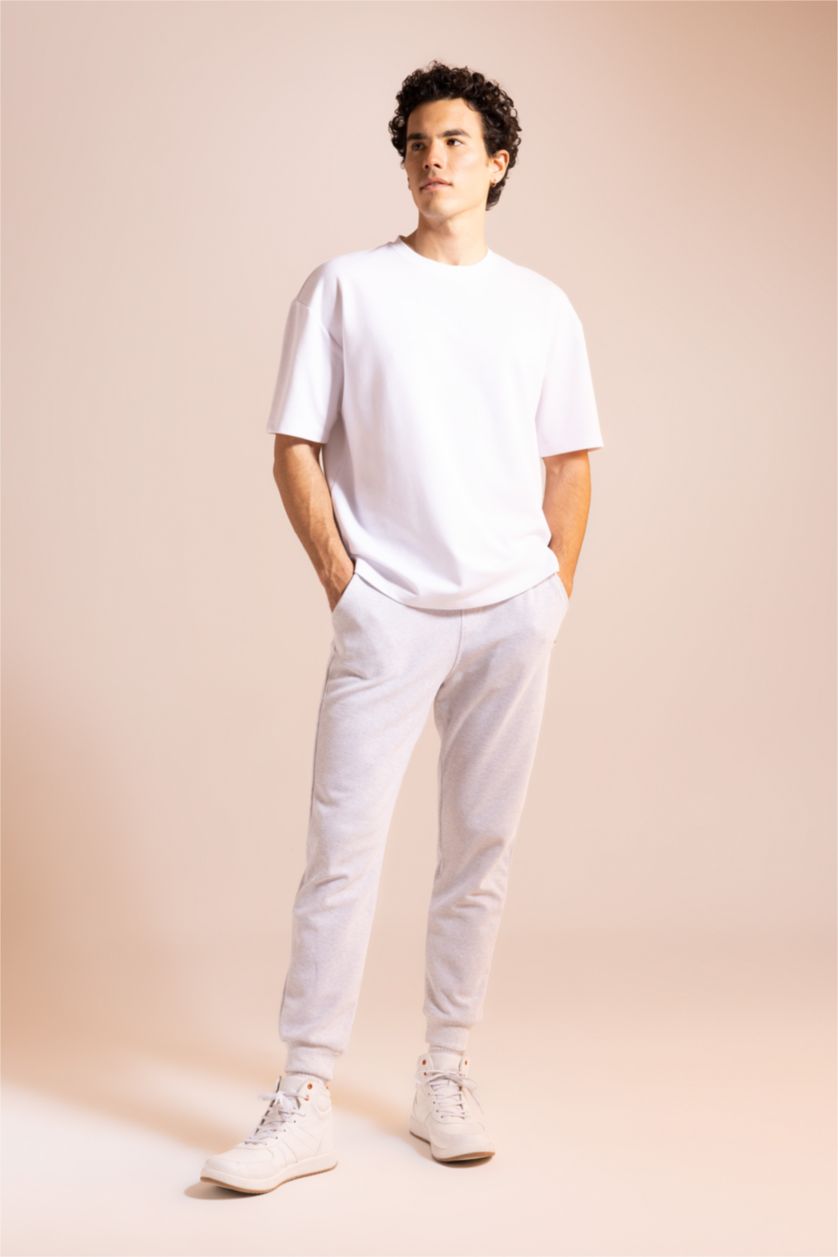 رجالي أبيض Oversize Fit Short Sleeve T-Shirt