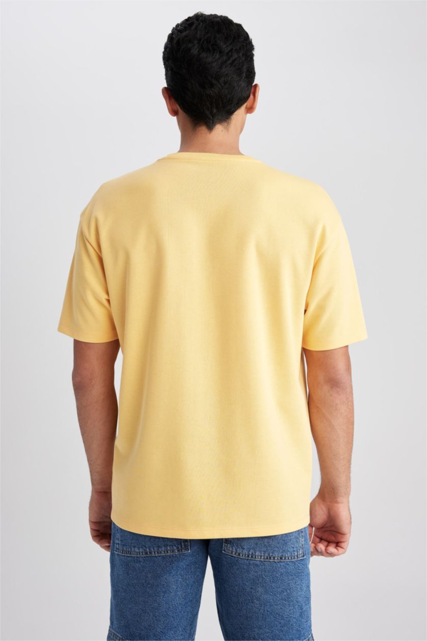 HOMME Jaune T-shirt à manches courtes Coupe Oversize