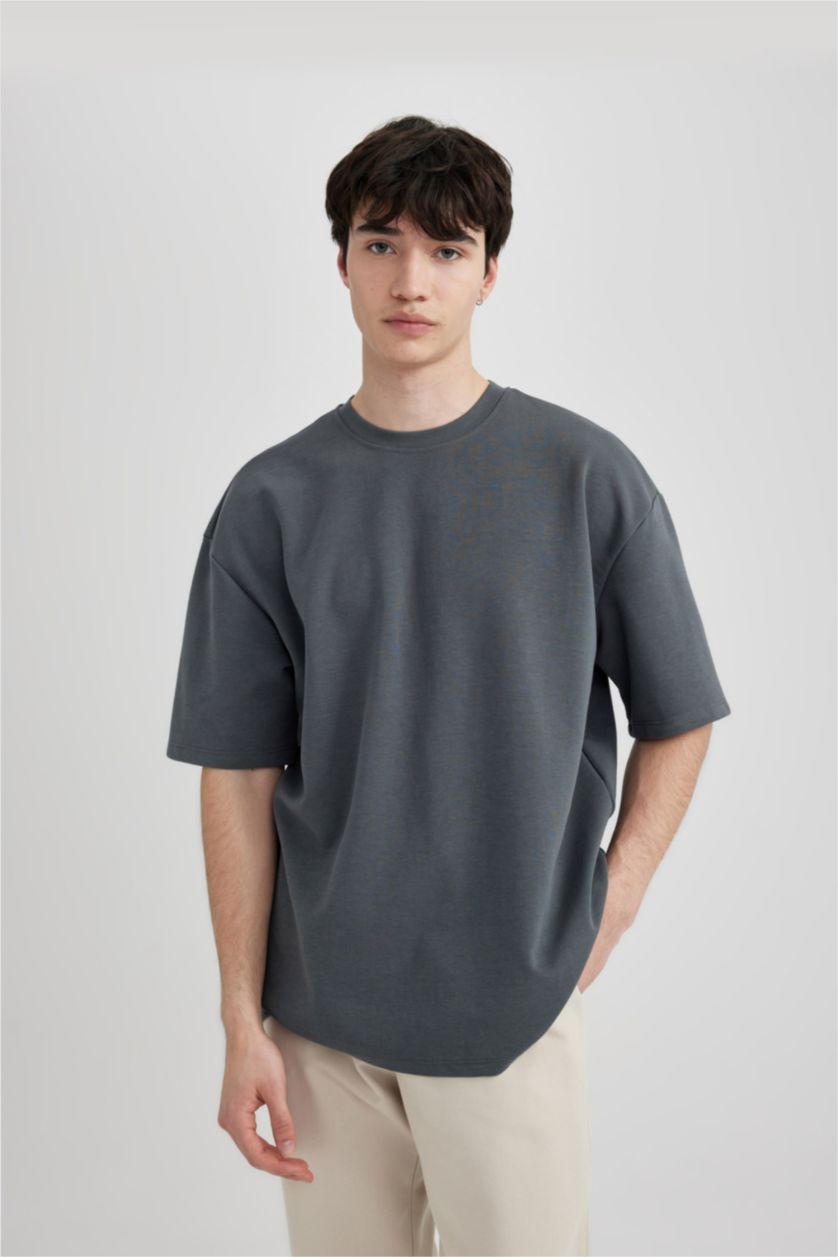 MAN Anthracite Oversize Fit Short Sleeve T-Shirt
