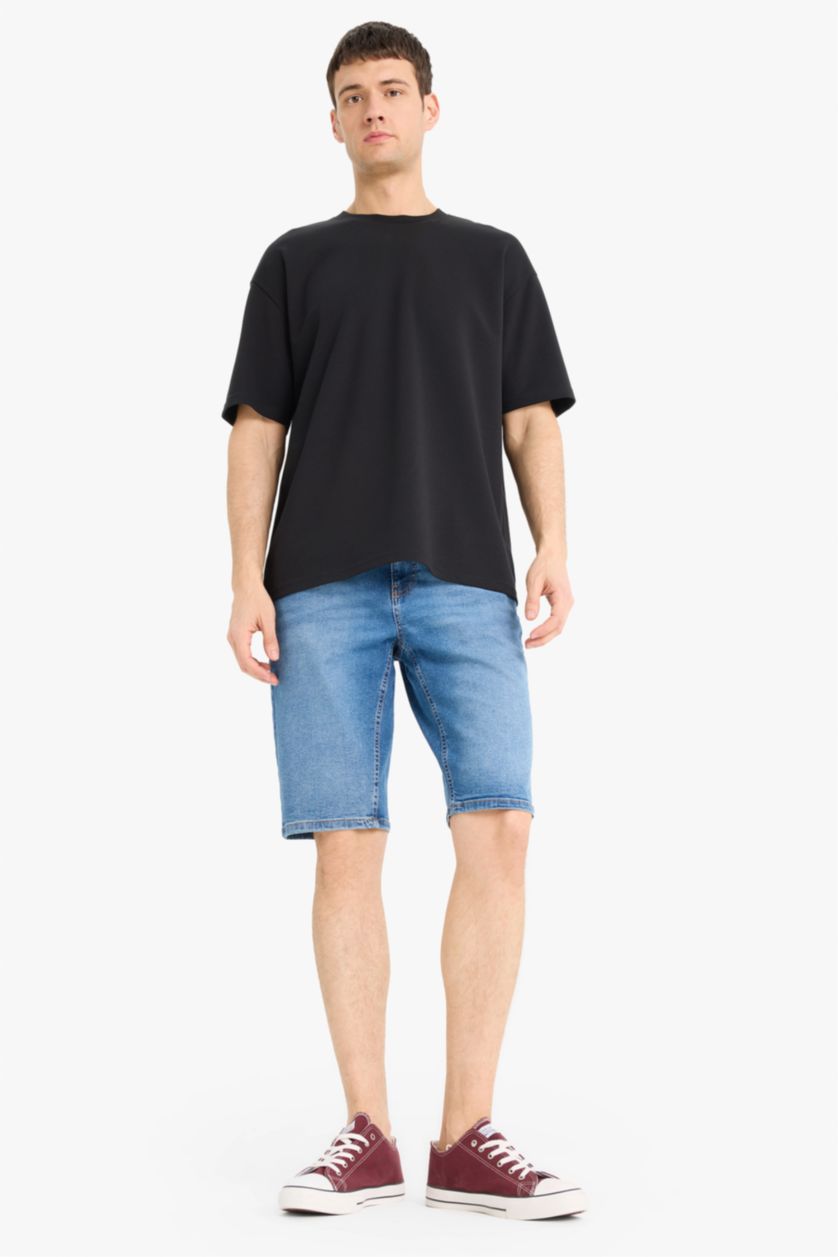 MAN Black Oversize Crew Neck Short Sleeve T-Shirt
