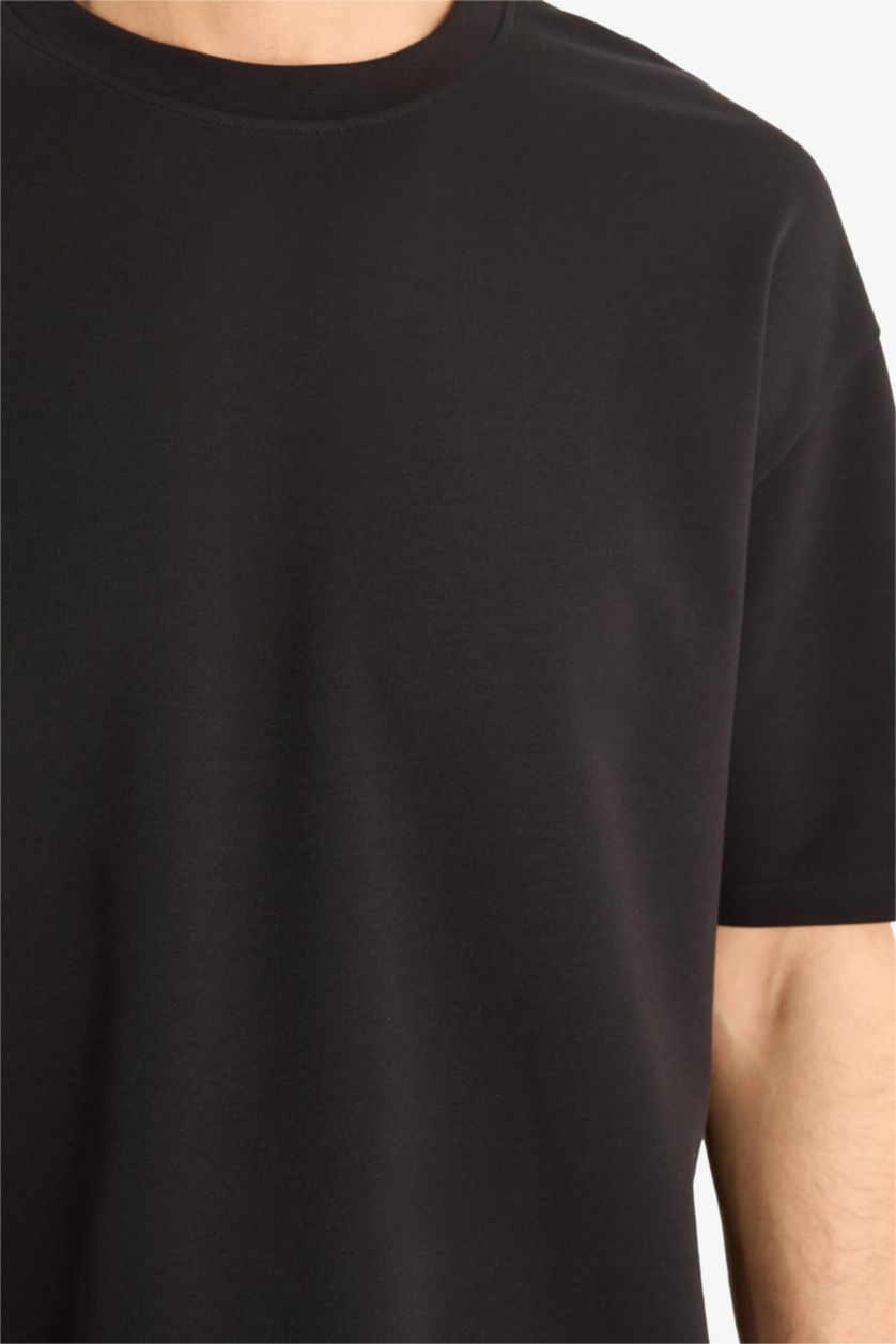 MAN Black Oversize Crew Neck Short Sleeve T-Shirt
