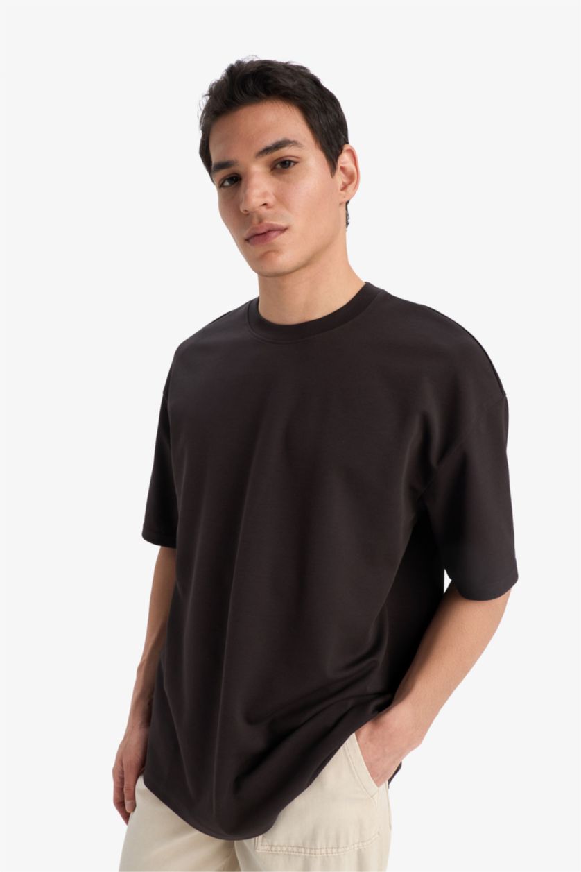 رجال بني Oversize Fit Short Sleeve T-Shirt