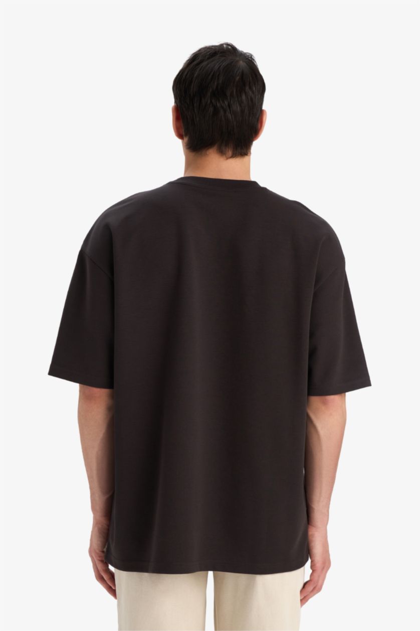 رجال بني Oversize Fit Short Sleeve T-Shirt
