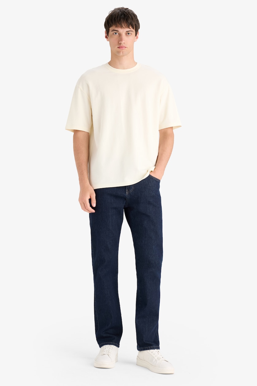MAN Ecru Oversize Fit Short Sleeve T-Shirt