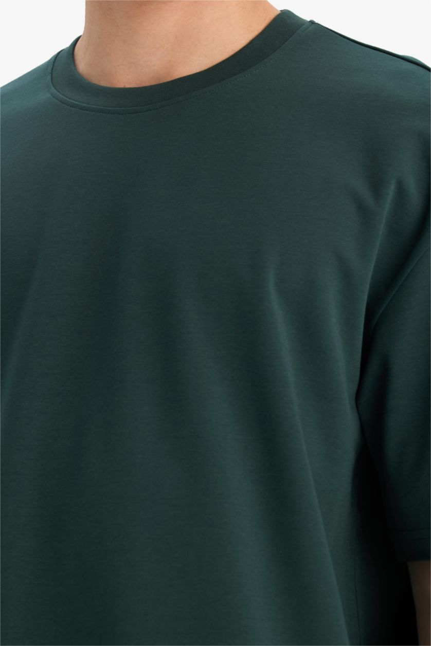 HOMME Vert Foncé Coupe Oversize T-shirt à manches courtes