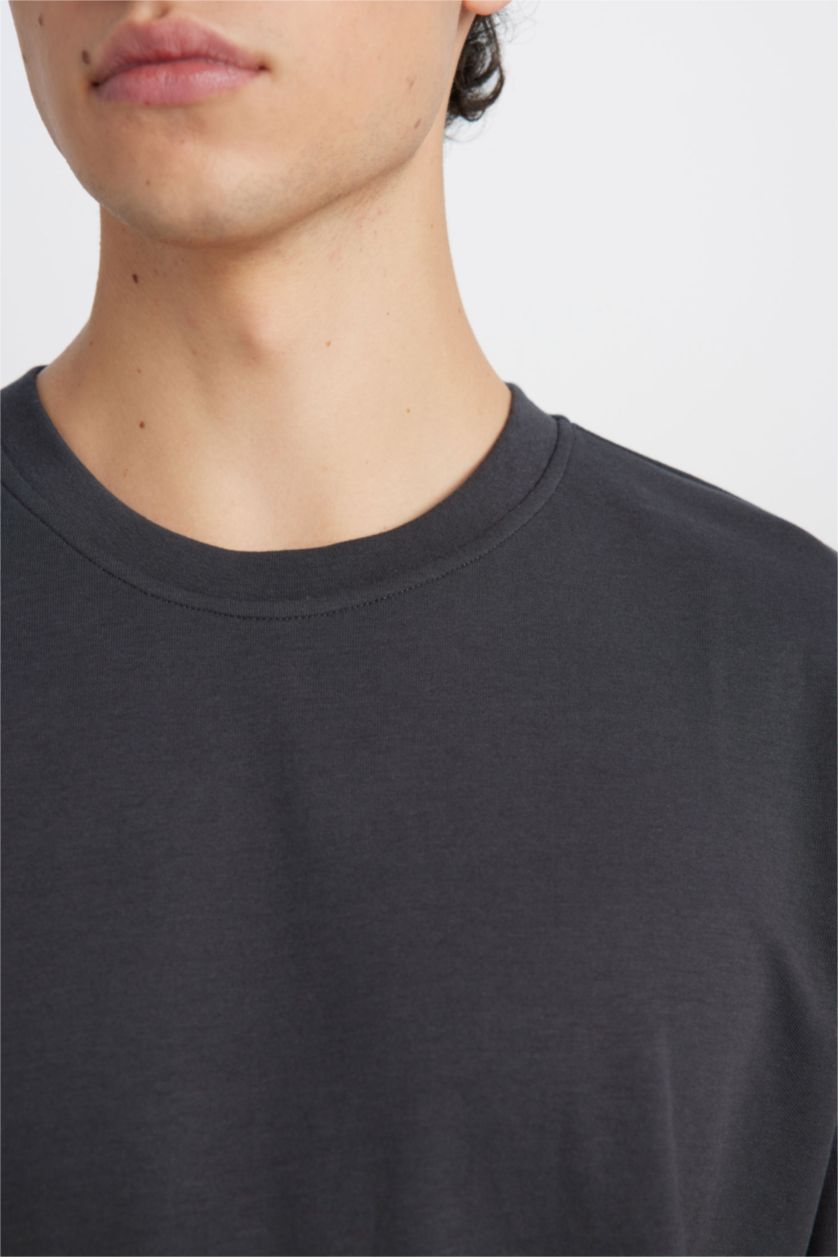 MAN Anthracite Oversize Crew Neck Basic T-Shirt