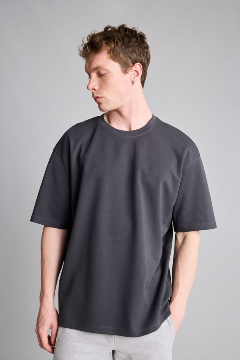 رجال أنثرا Oversize Crew Neck Short Sleeve T-Shirt