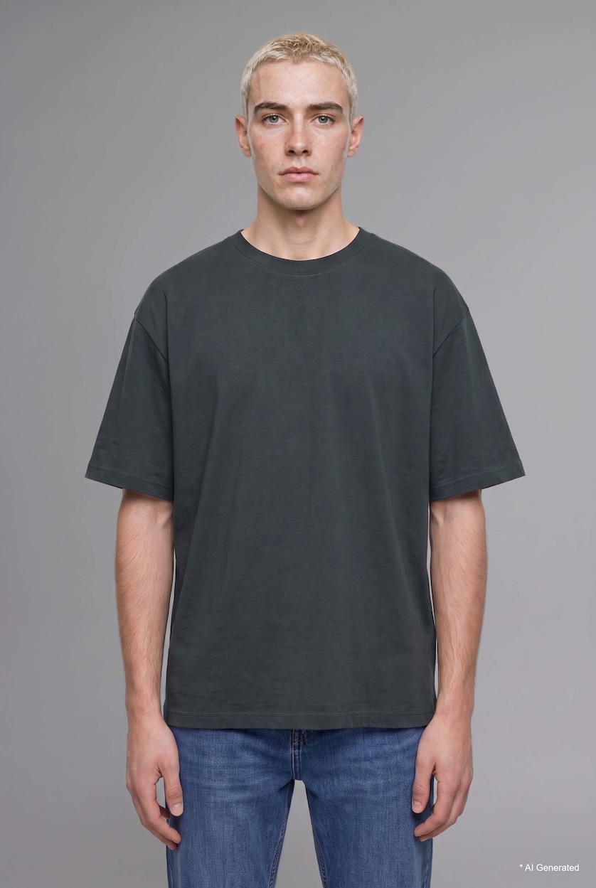 Man Dark Green Short Sleeve T-Shirt