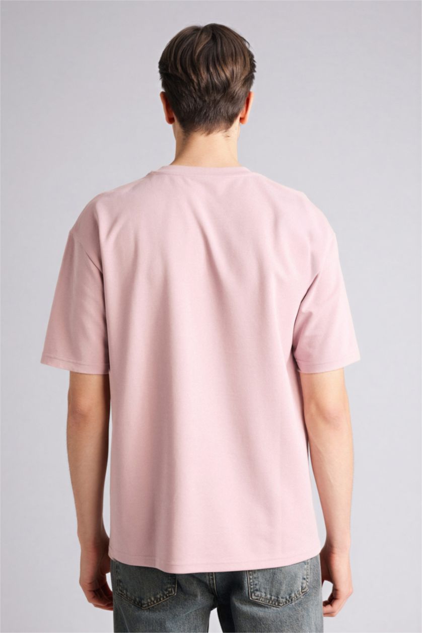 Мужчины Розовый Тыныс алатын Oversize футболка