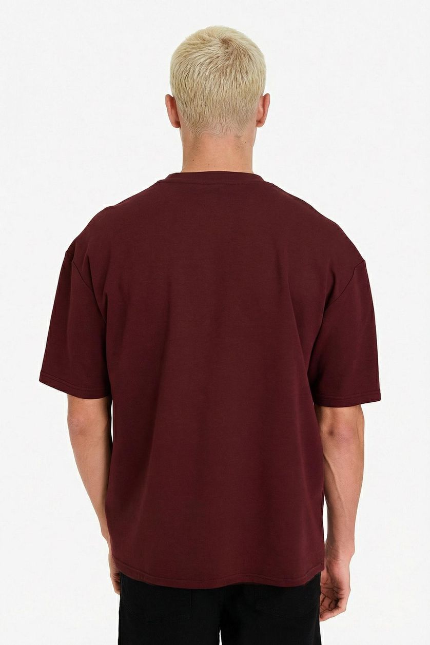 Man Bordeaux Breathable Oversize T-Shirt