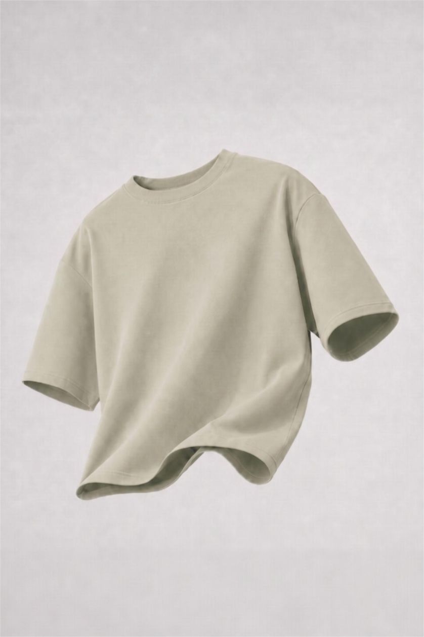 Men Light Khaki Short Sleeve T-Shirt
