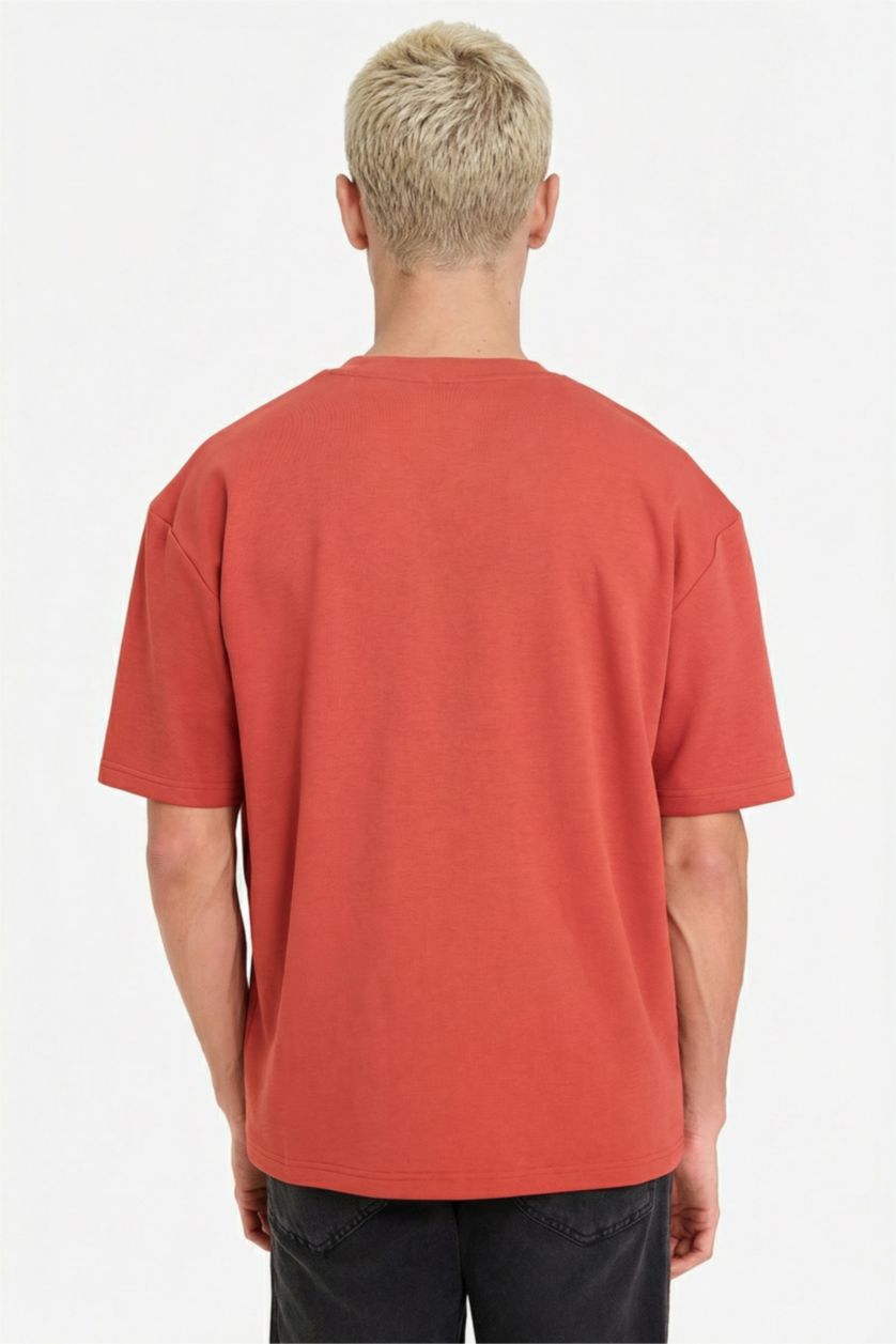 MAN Dark Orange Oversize Fit Crew Neck Short Sleeve T-Shirt