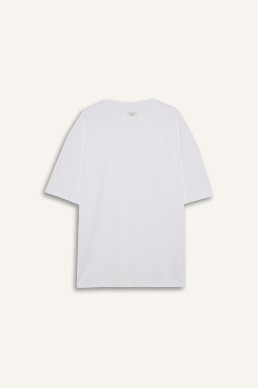 HOMME Blanc Oversize Crew Neck Short Sleeve T-Shirt