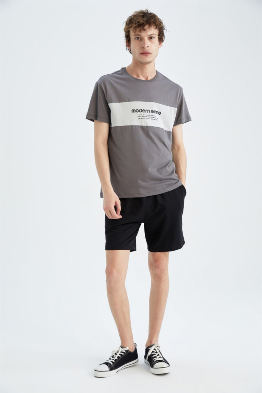MAN Anthracite Regular Fit Crew Neck Short Sleeve T-Shirt