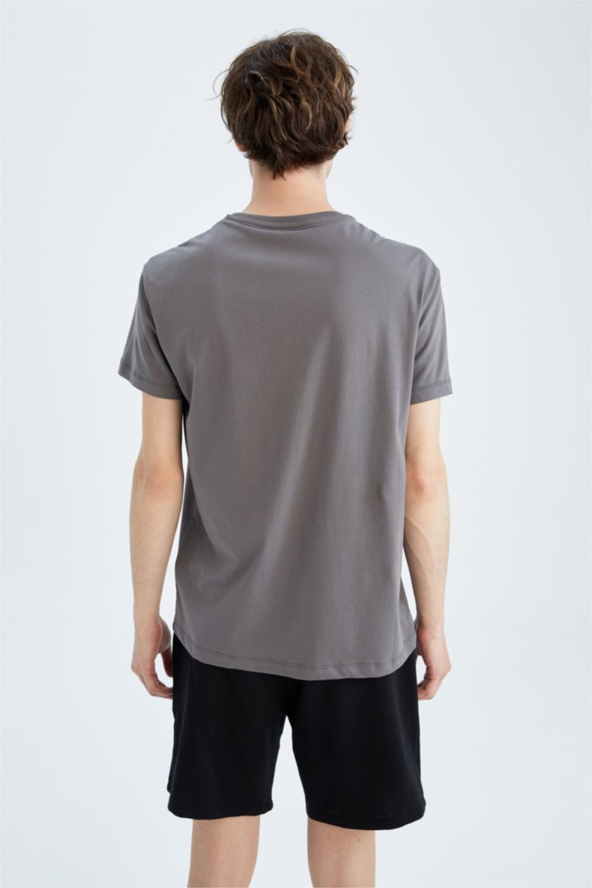 MAN Anthracite Regular Fit Crew Neck Short Sleeve T-Shirt
