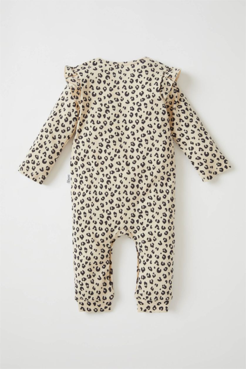 Kız Bebek Taş Kız Bebek Tavşan Baskılı Yenidoğan Kısa Kollu Pamuklu Çıtçıtlı Body