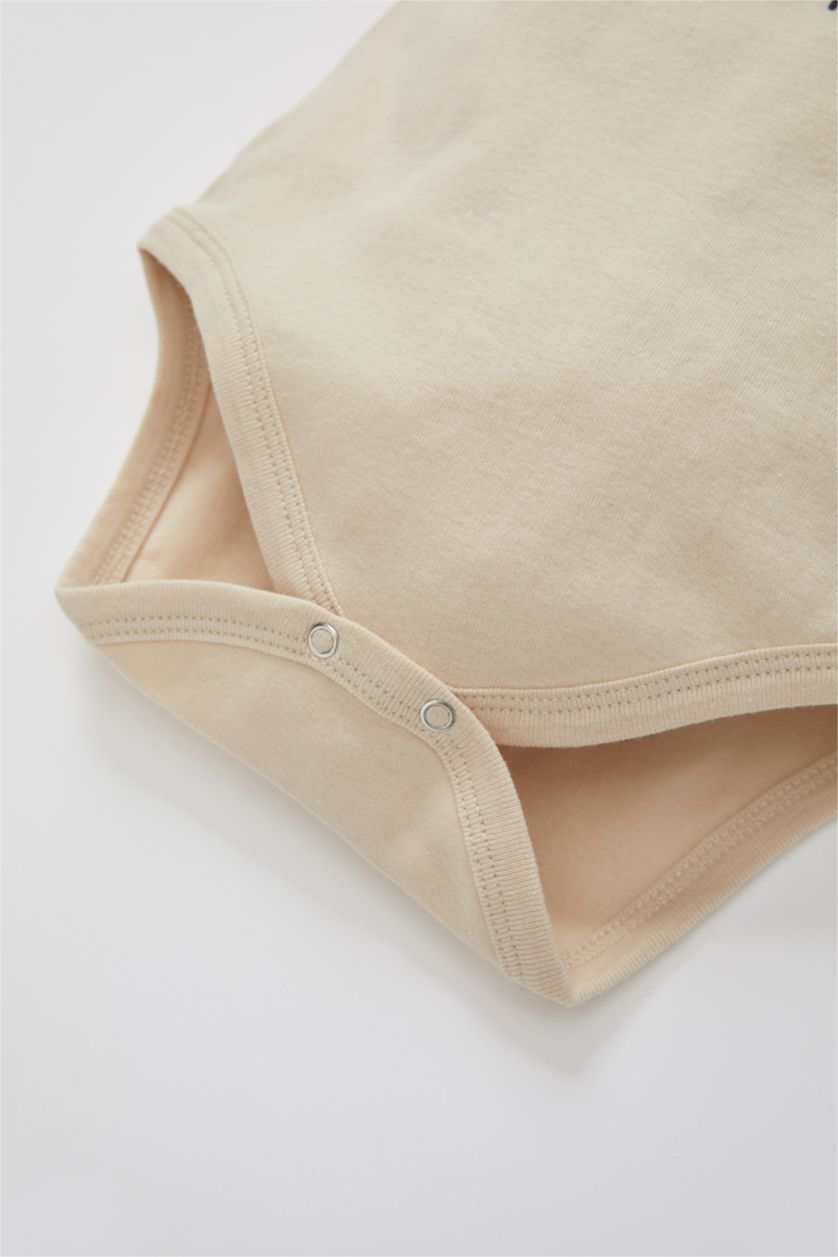 BABY GIRL Stone Baby Girl Printed Long Sleeve Newborn Cotton Snap Body