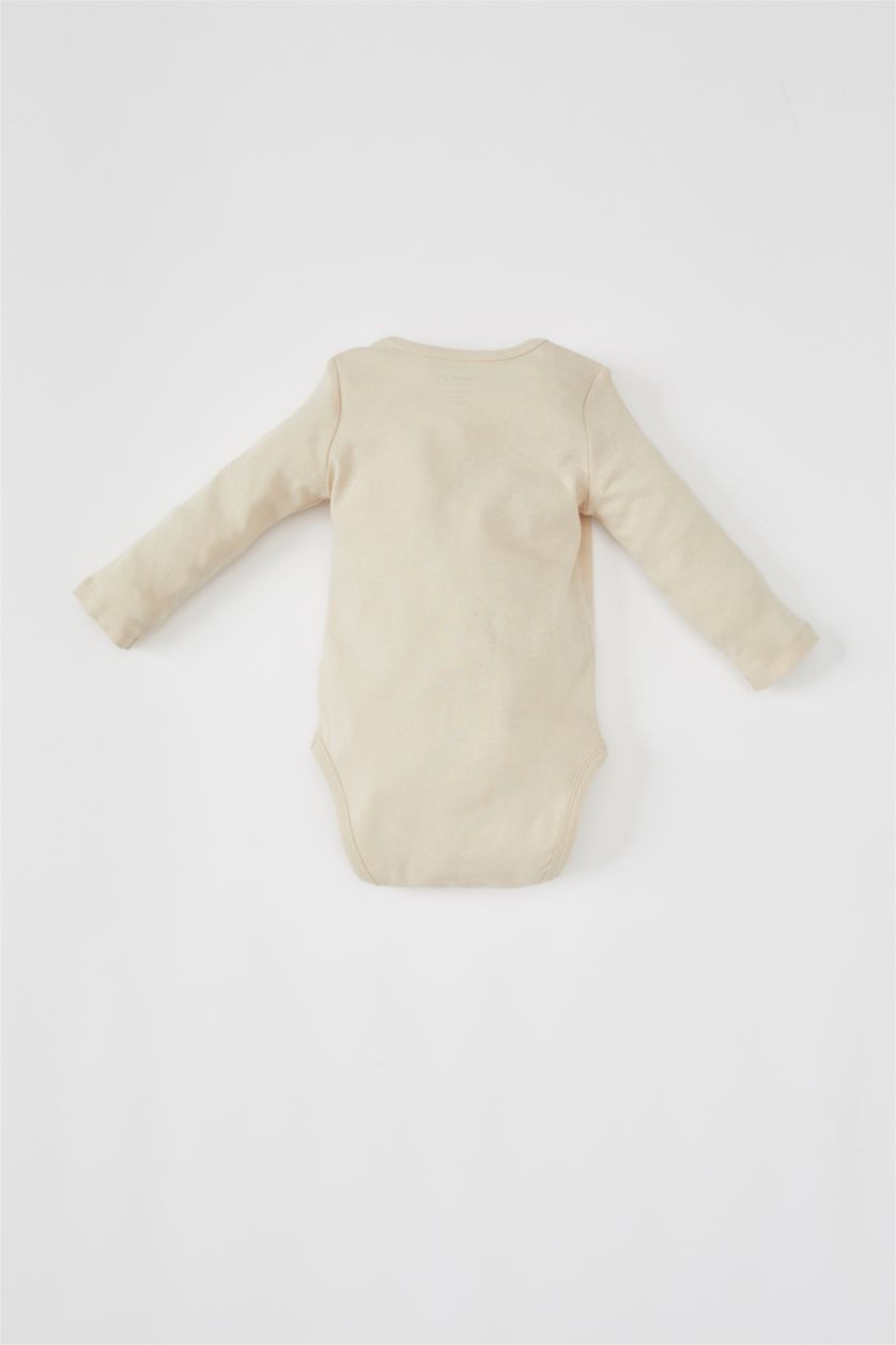 BABY GIRL Stone Baby Girl Printed Long Sleeve Newborn Cotton Snap Body