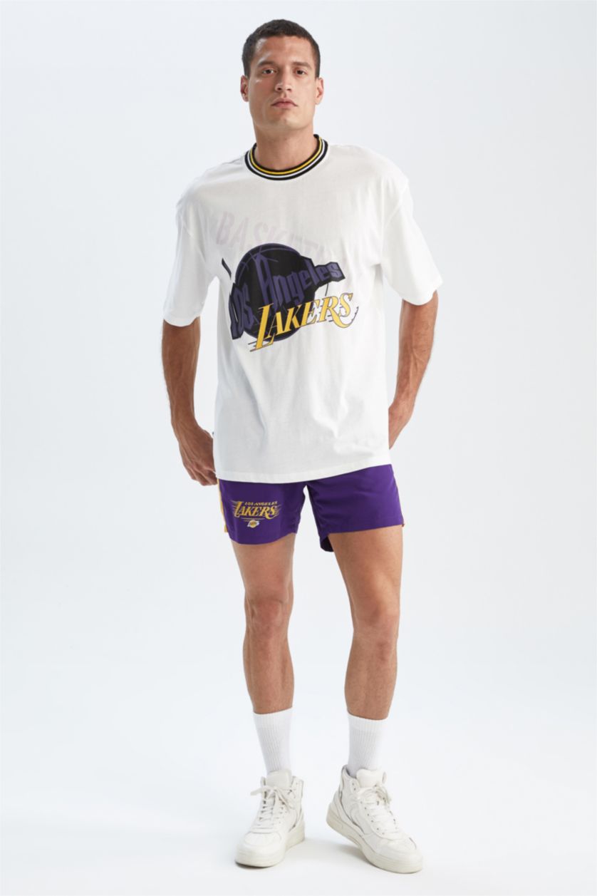 Erkek Koyu Mor Regular Fıt Microfiber Şort