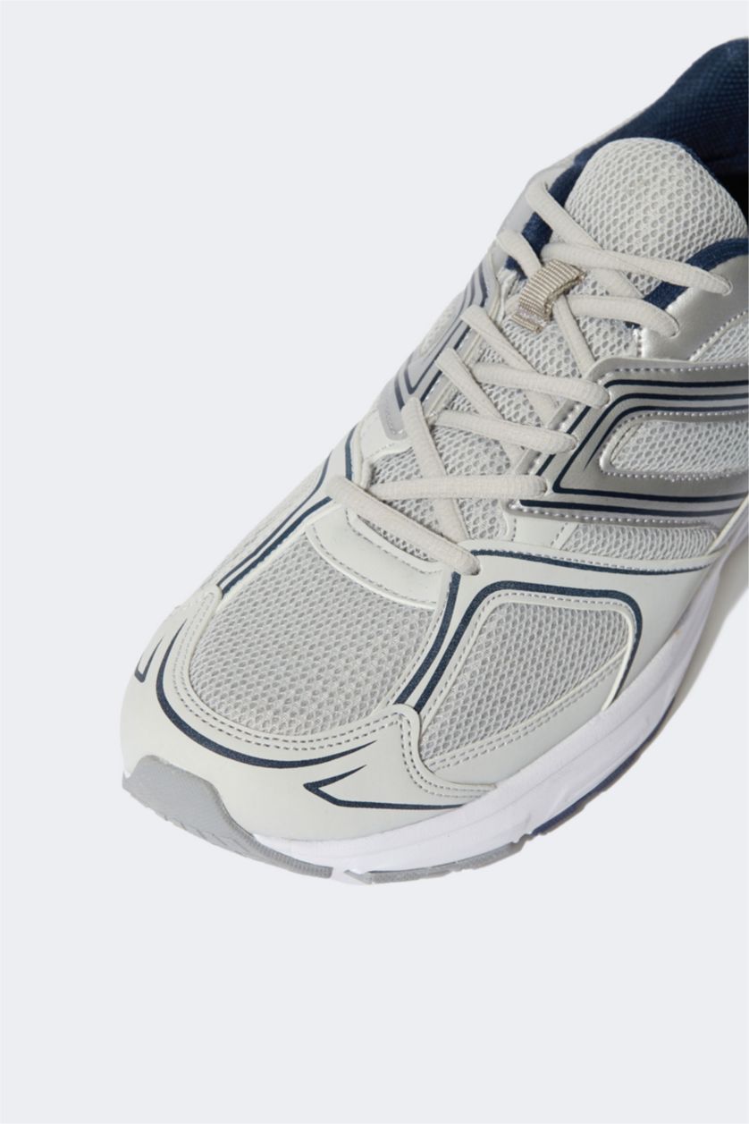 Erkek Gri Erkek Yüksek Taban Bağcıklı Spor Ayakkabı