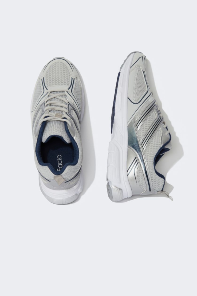 Erkek Gri Erkek Yüksek Taban Bağcıklı Spor Ayakkabı