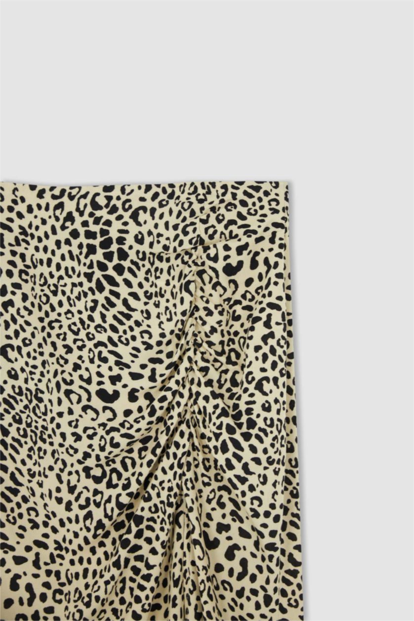 Женщины Слоновая кость Юбка миди стандартного кроя с принтом