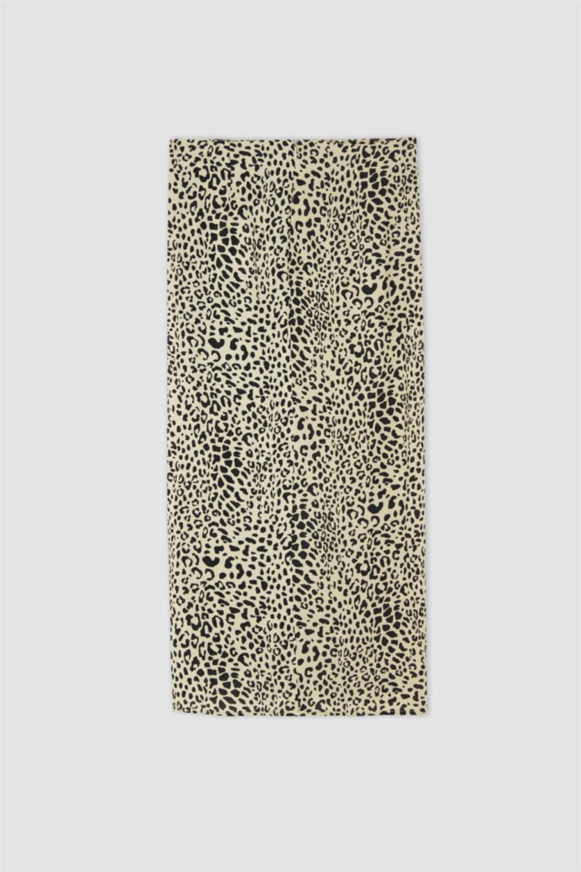 Женщины Слоновая кость Юбка миди стандартного кроя с принтом