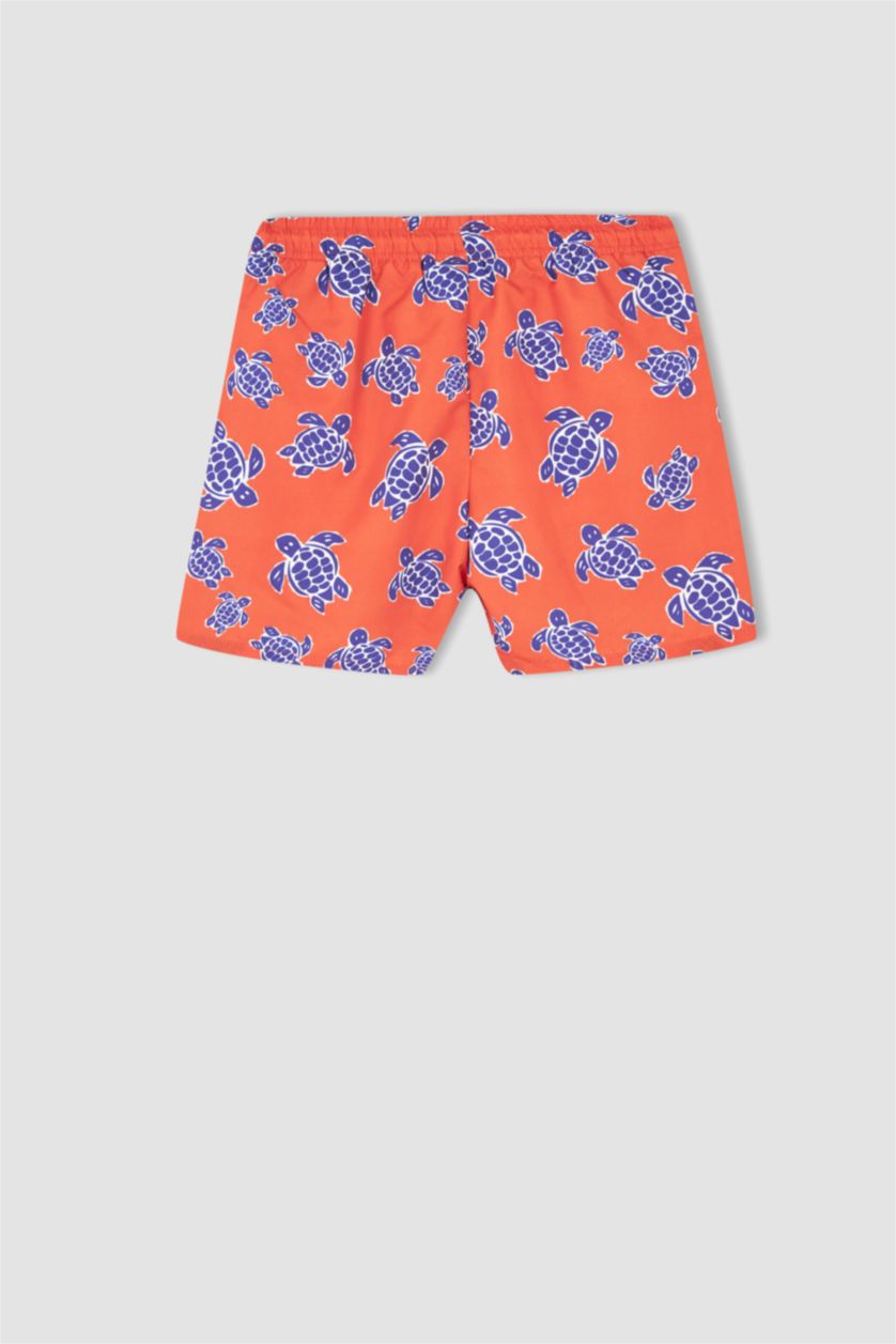 Boys & Teens Light Red Boy Regular Fit Swim Shorts