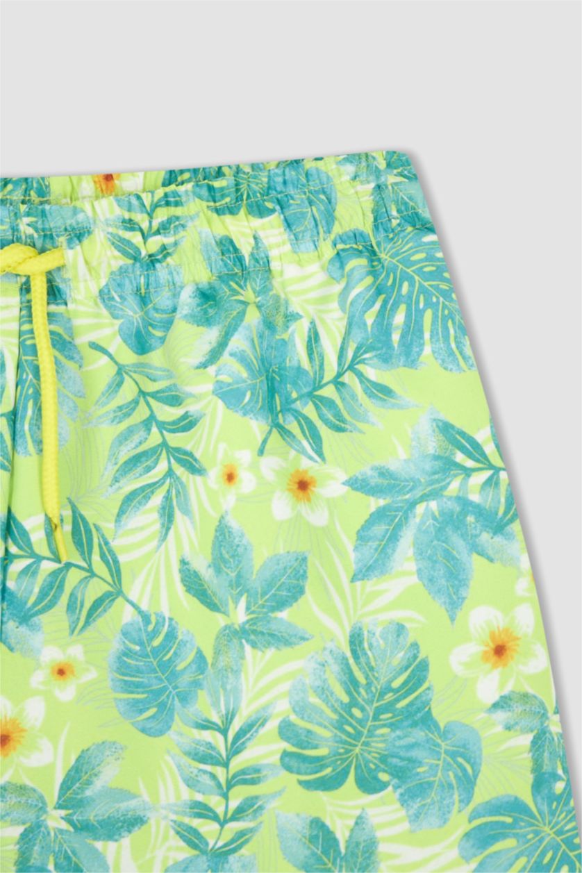 Boys & Teens Light Green Boy Regular Fit Swim Shorts