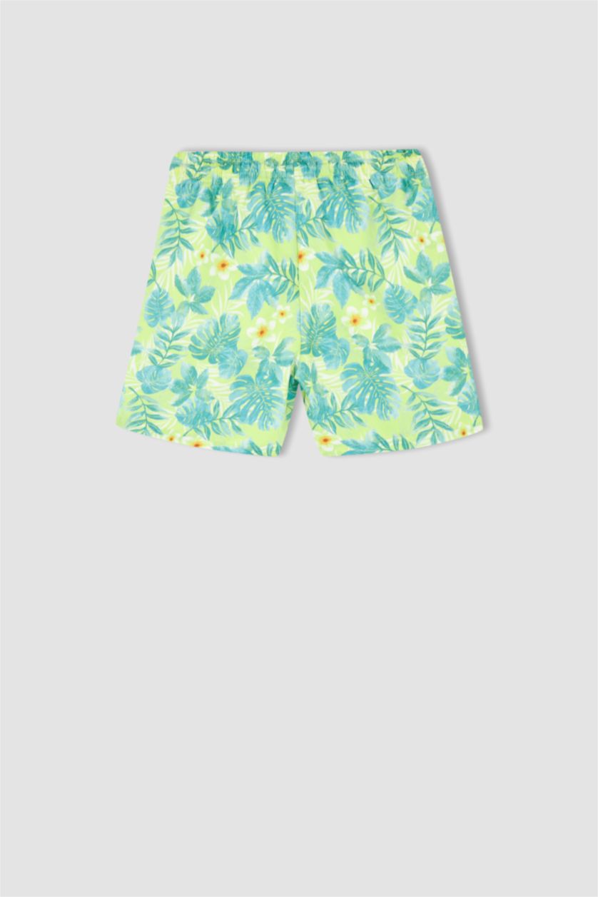Boys & Teens Light Green Boy Regular Fit Swim Shorts