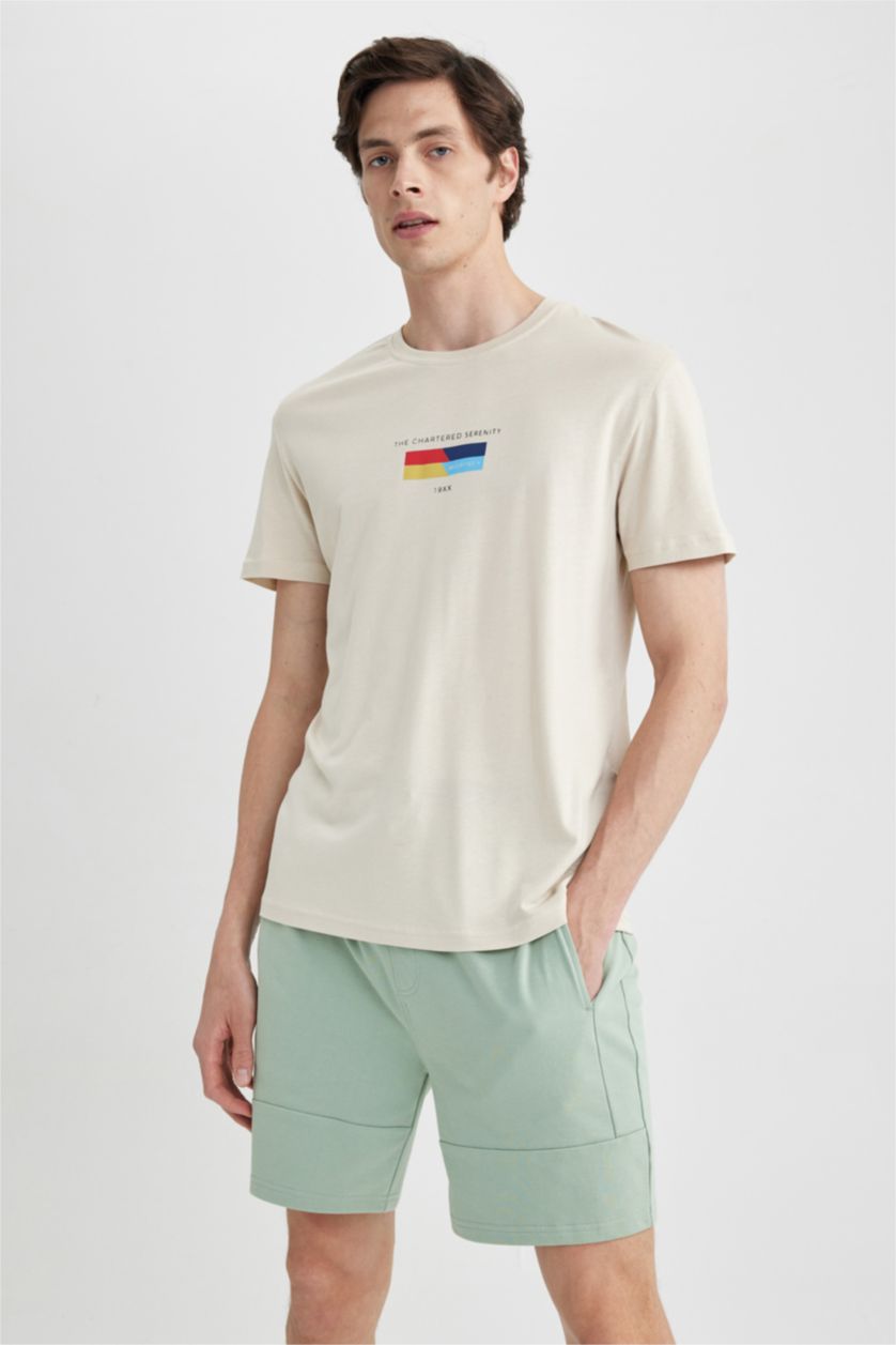 رجال أخضر فاتح شورت سليم فيت بساق ضيق