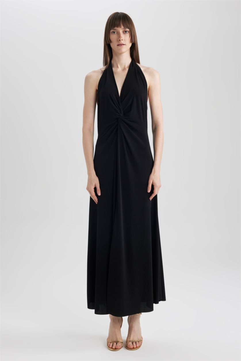 Kadın Siyah Maxi Elbise