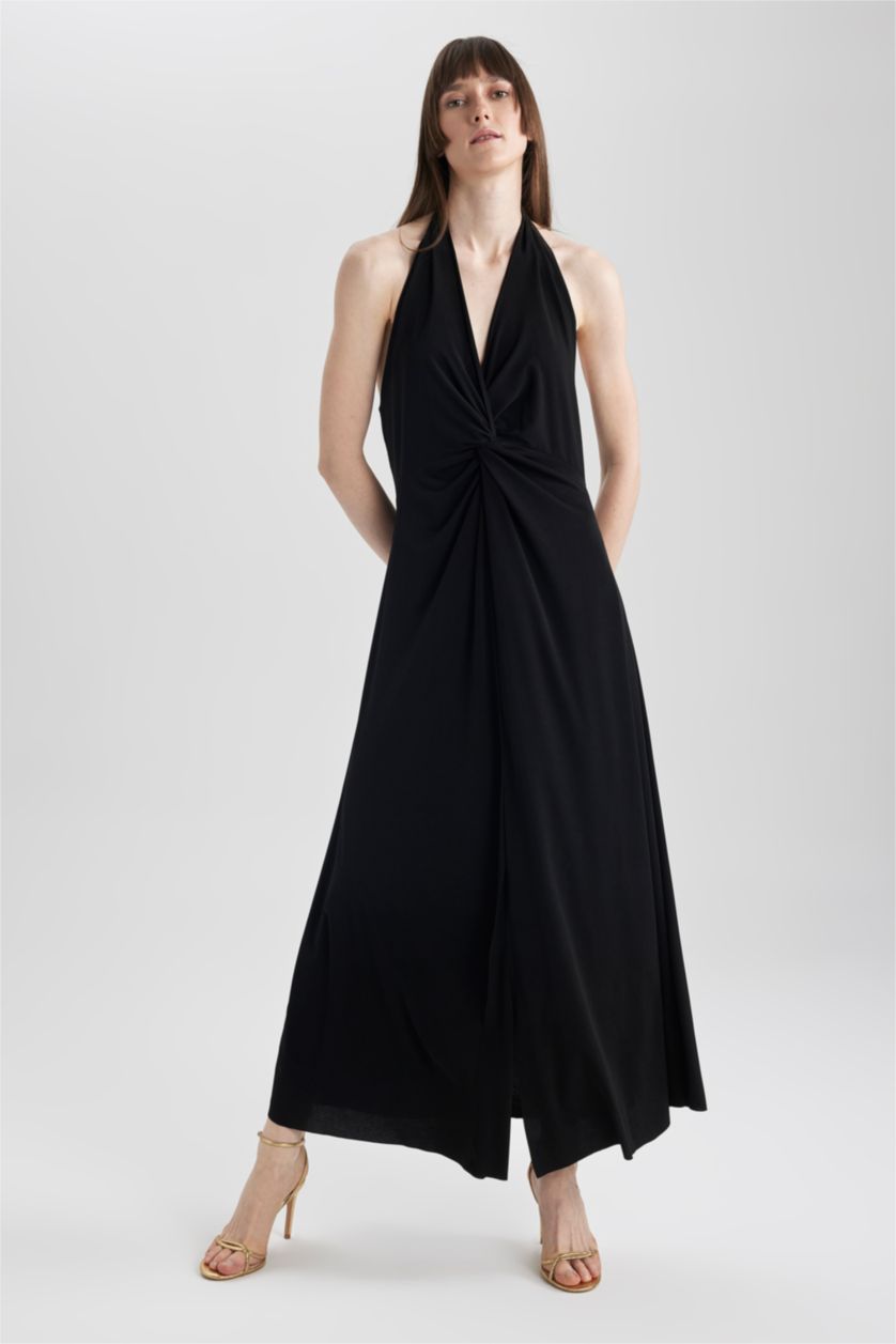 Kadın Siyah Maxi Elbise