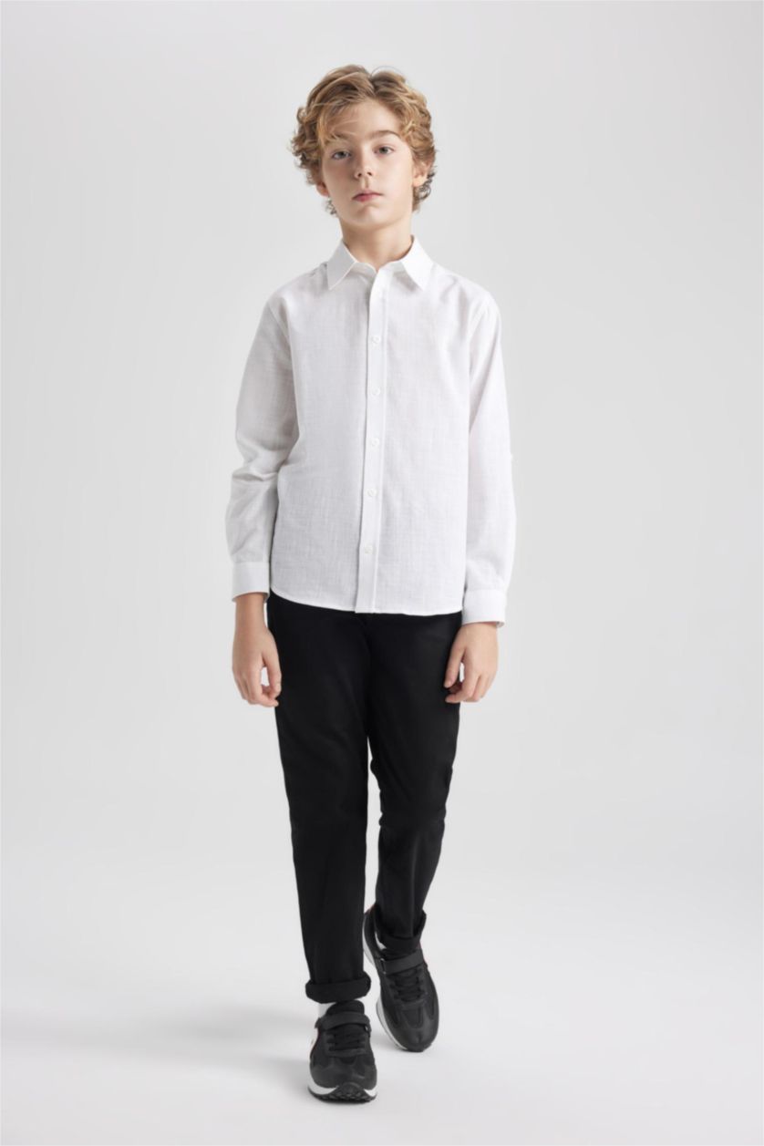 BOYS & TEENS Black بنطلون جبردين قصة عادية