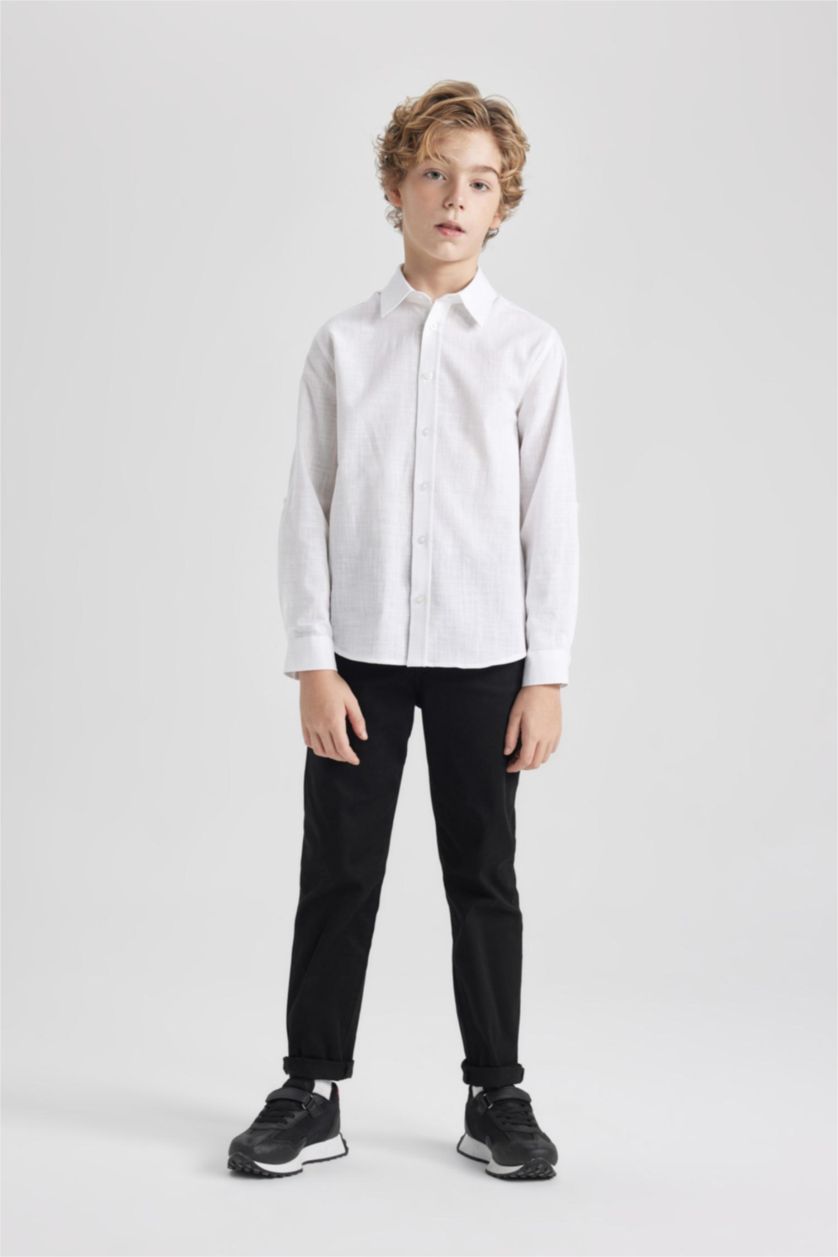 BOYS & TEENS Black بنطلون جبردين قصة عادية