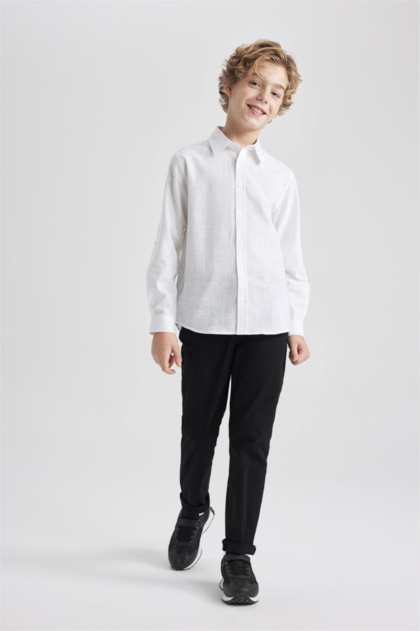 BOYS & TEENS Black بنطلون جبردين قصة عادية