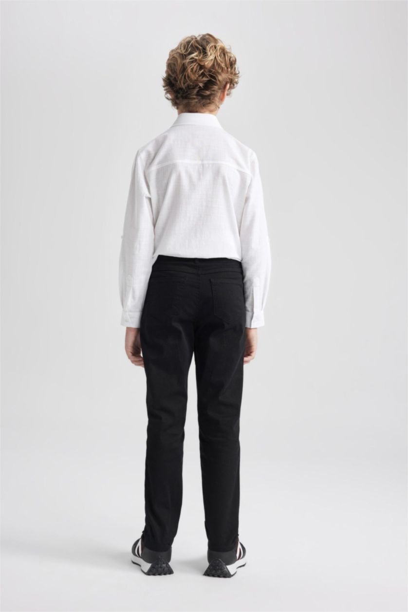 BOYS & TEENS Black بنطلون جبردين قصة عادية