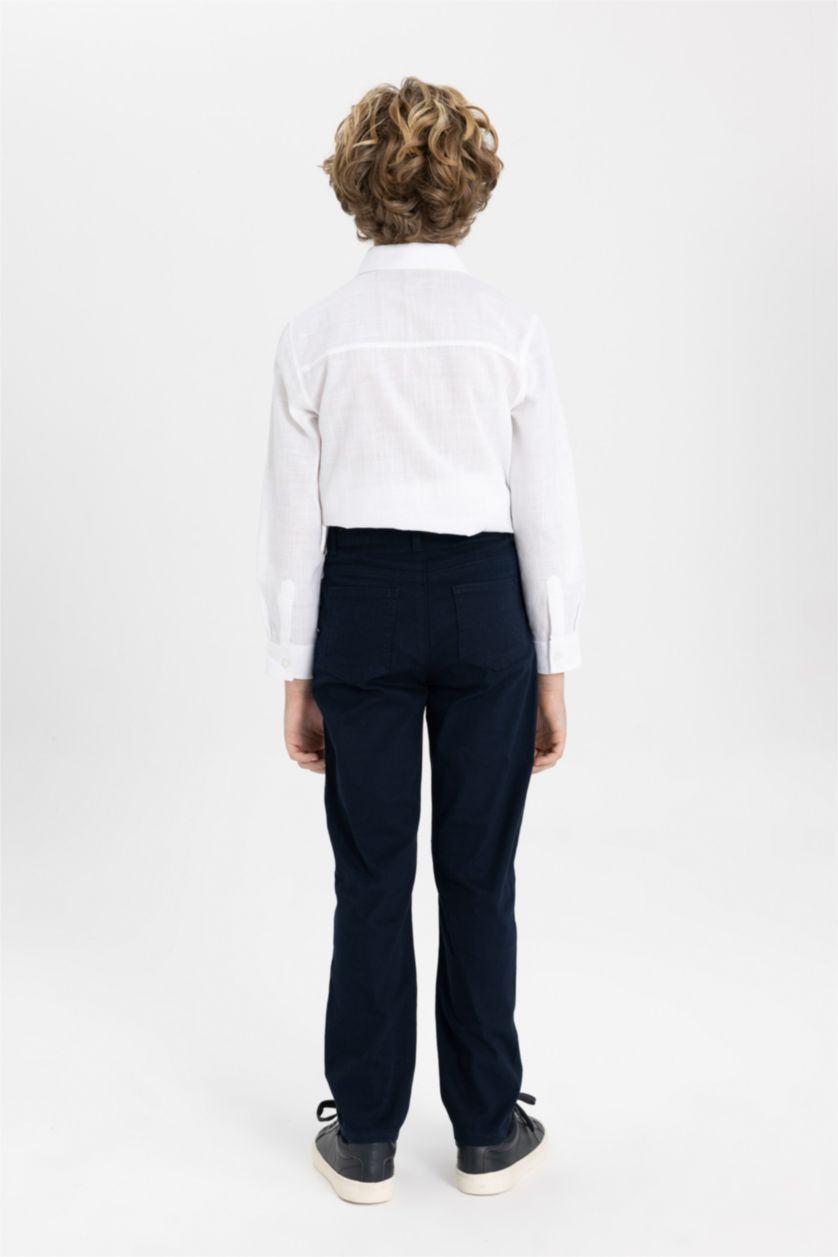 BOYS & TEENS NAVY بنطلون جبردين قصة عادية