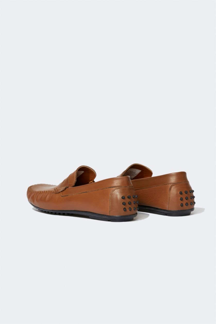 Erkek Kahve Erkek Deri Loafer Ayakkabı