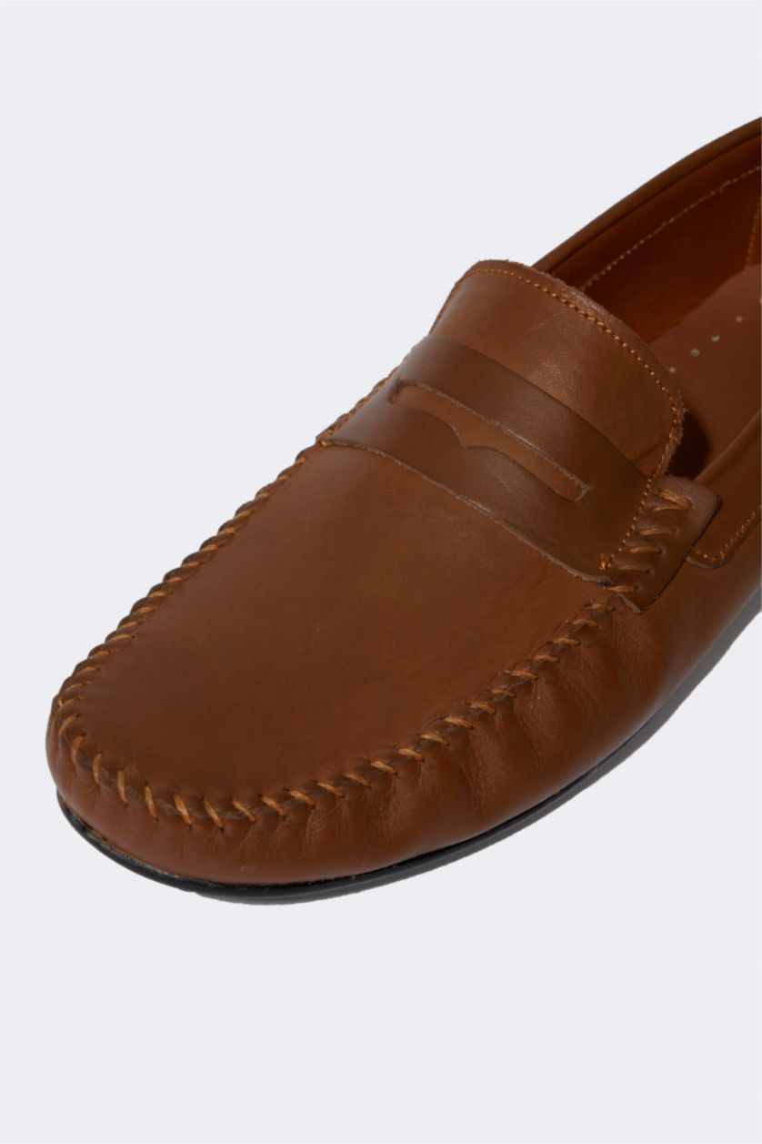 Erkek Kahve Erkek Deri Loafer Ayakkabı