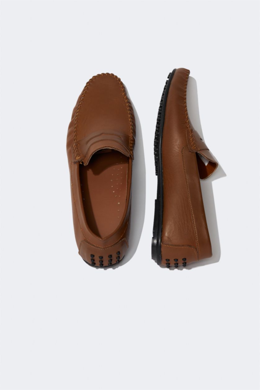 Erkek Kahve Erkek Deri Loafer Ayakkabı