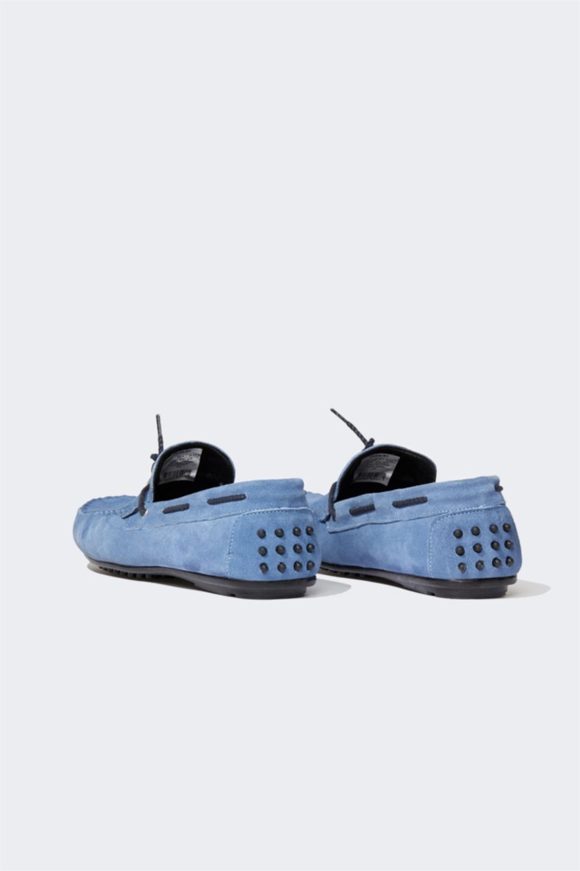 Мужчины Светло-синий Классическая обувь на плоской подошве из кожи для мужчин